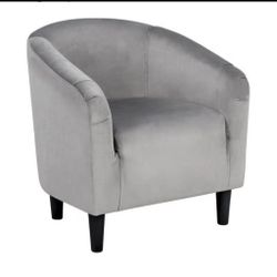 Gray Velvet Accent Chair