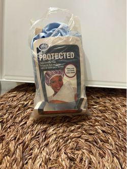 New Extra Large Satin Slumber Cap - Light Blue