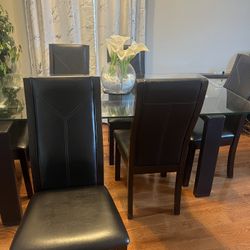 Dining Table With 6 Laser Chairs
