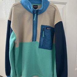 Patagonia Microdini 1/2 Fleece Pullover For Kids Size Large