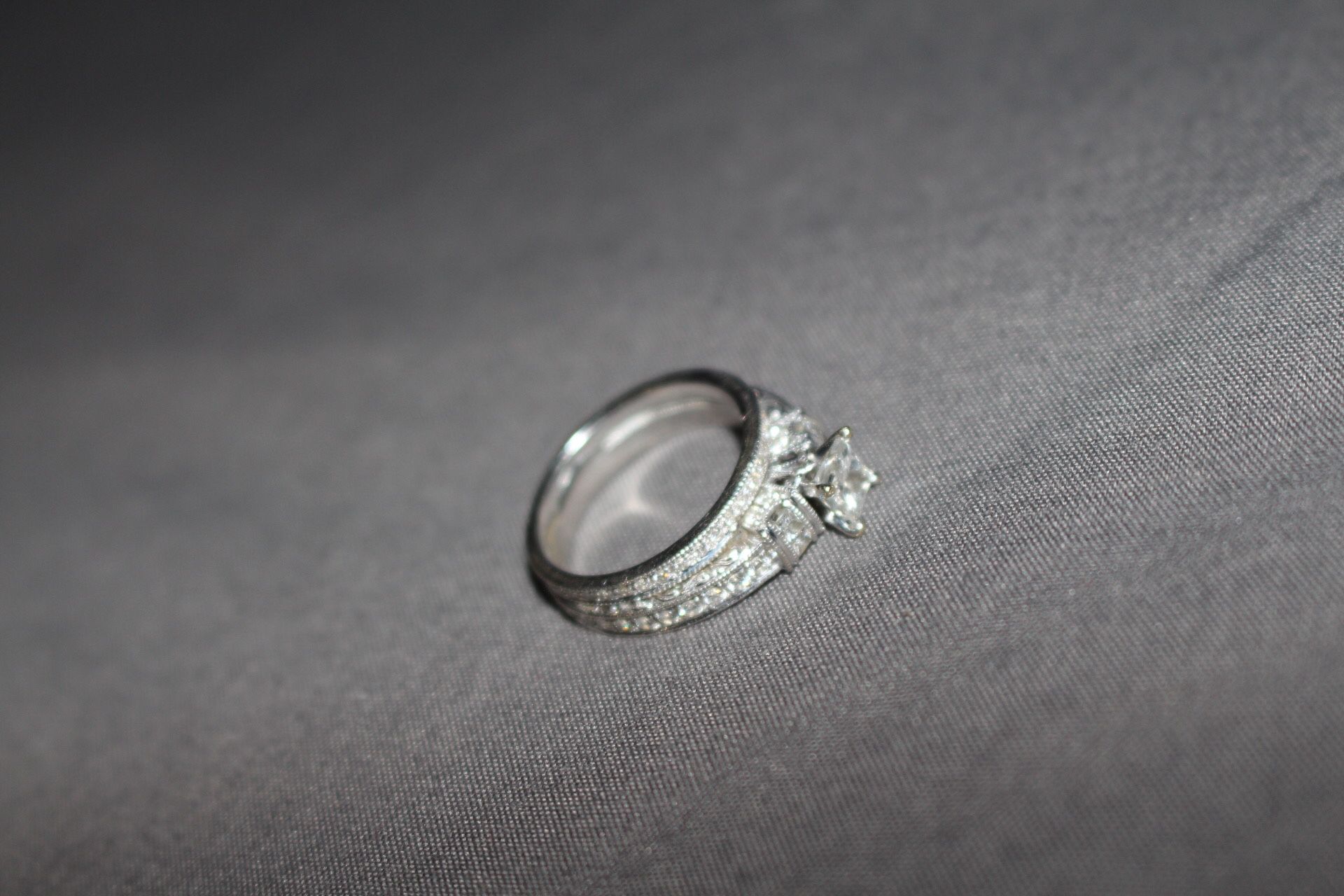 Diamond bridal set engagement wedding ring