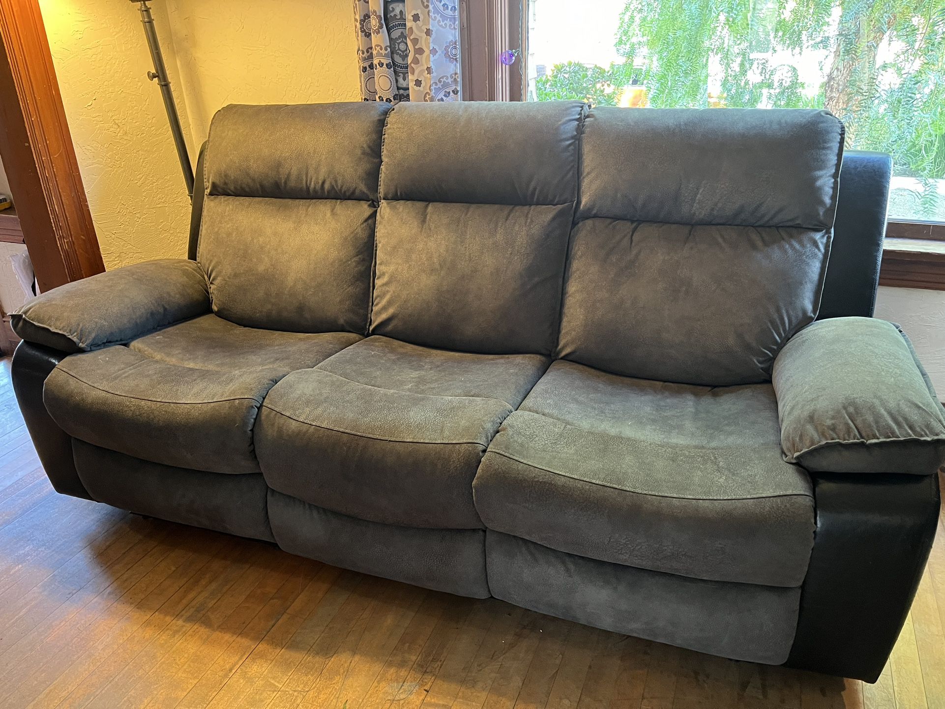 Grey Modern Recliner Couch