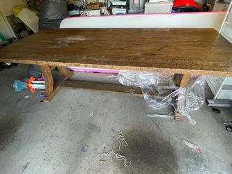 Rustic wood dining table