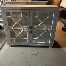 Two Door Sideboard With Glass Inserts