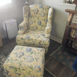 Wingback Chair & Ottoman