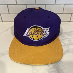 Vintage Los Angeles Lakers 90's AJD Snapback Cap Hat Kobe Bryant