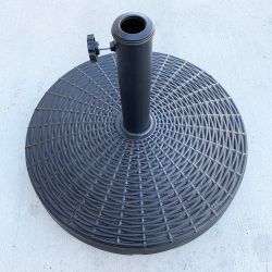 $45 (New) Heavy patio umbrella base 20” round stand outdoor garden market, weight 55lbs