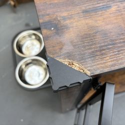 Dog Crate Furniture with 2 Adjustable Bowls, 38" Dog Crates and Kennels