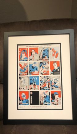 The Tick Uncut Card Sheets Framed