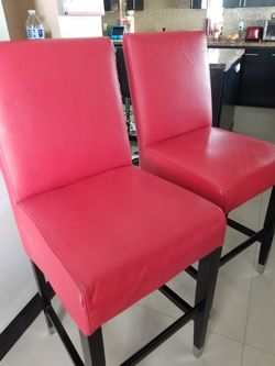 Beautiful contemporary red cocktail / bar stools