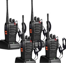 New camping business Walkie Talkies Long Range for Adults with Earpieces,16 Channel Walky Talky Rechargeable Handheld Two Way Radios with Flashlight L