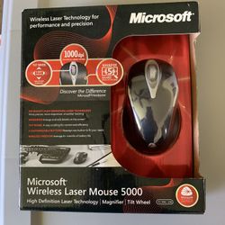 Microsoft wireless laser mouse 5000 (new)