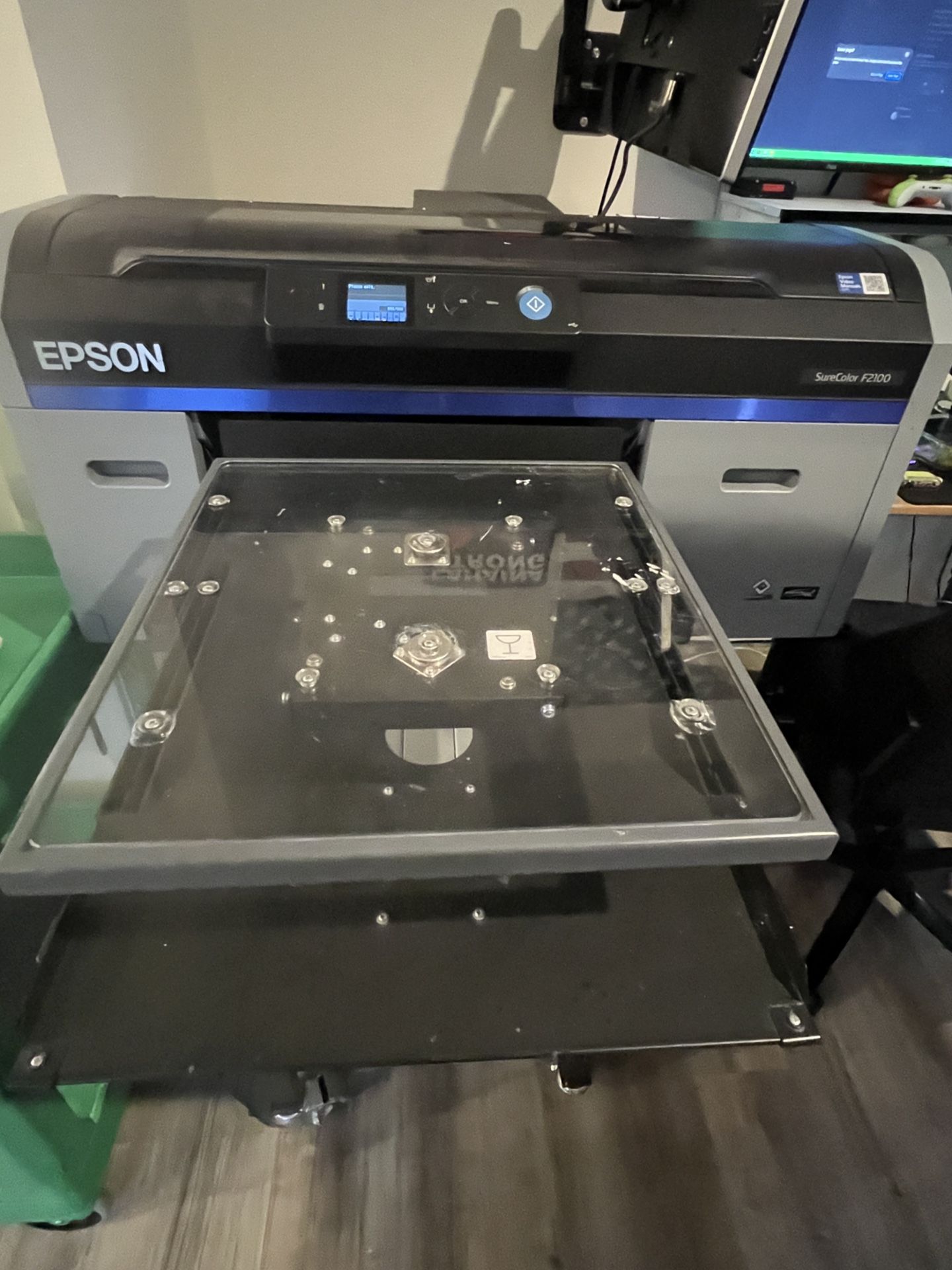 Epson SC F2100 DTG / DTF Printer With DTF Sheets, Platen, Accessories
