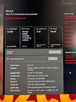 Gaming PC Intel i7-11700K 32GB RAM