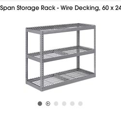 3 Metal Garage Shelves