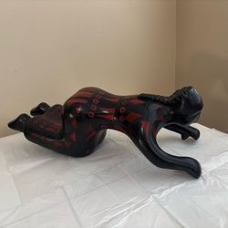 Vintage Original Manuel Felguerez  Sculpture large ceramic 1960's black and red