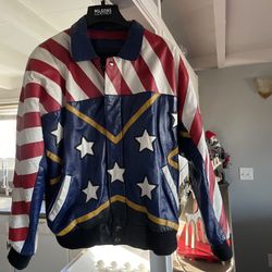 Leather motorcycle jacket