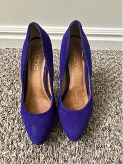 ALDO Women's Purple Suede Platform Heels - Size 5.5 - Light Wear