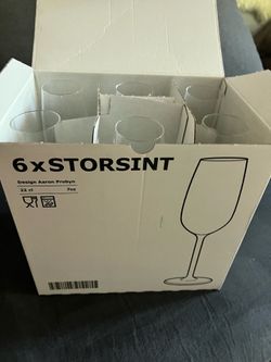 Champagne flute, clear glass, 7 oz ikea STORSINT