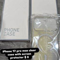 iPhone 17 Pro Max Clear Case With Screen Protector 