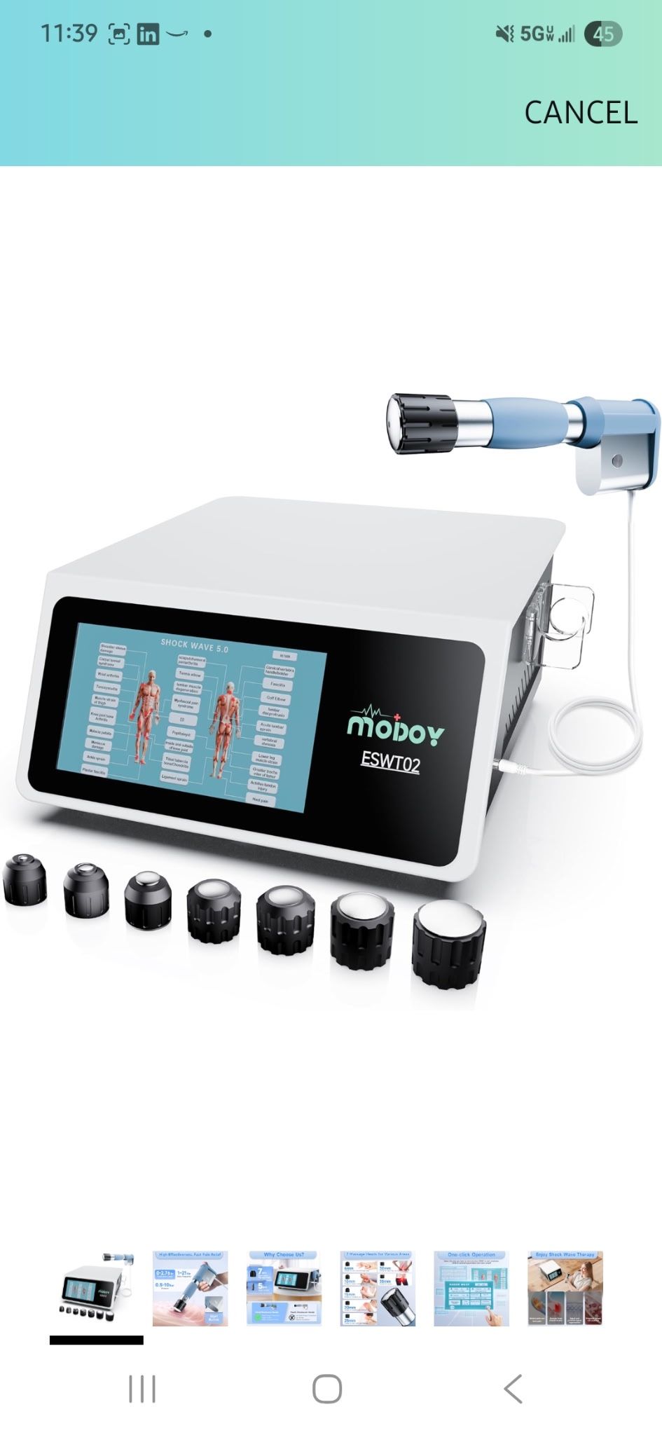 2025 New Shockwave Therapy Machine for Pain Relief, Focused Shockwave FSA or HSA Eligible, Non-Invasive Extracorporeal ESWT Shock Wave Therapy Device,