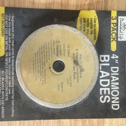 3 Pk Diamond Saw Blade 4”