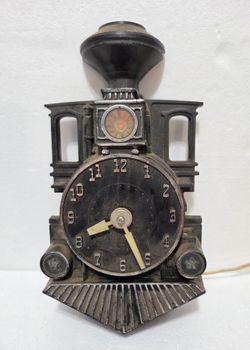 Train clock vintage