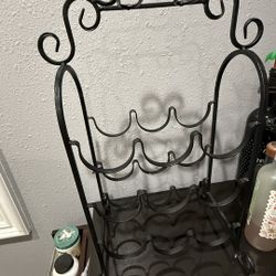 Black Iron Wine Rack 