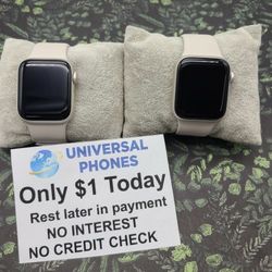 APPLE WATCH SERIES 7 41MM UNLOCKED NEW  IN BOX $1 DOWN TODAY REST IN PAYMENTS.NO CREDIT CHECK 