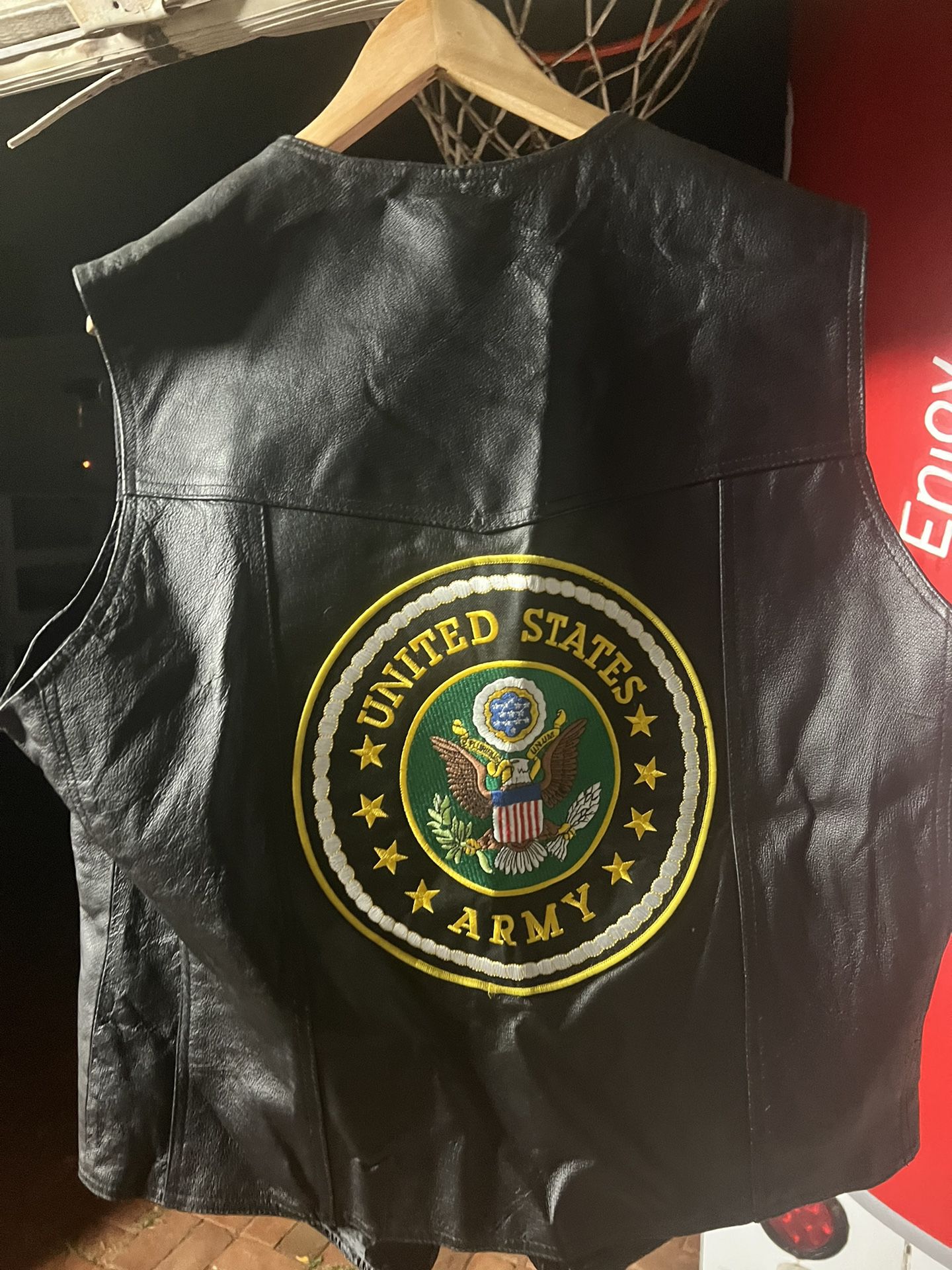Biker Leather Vest jacket 