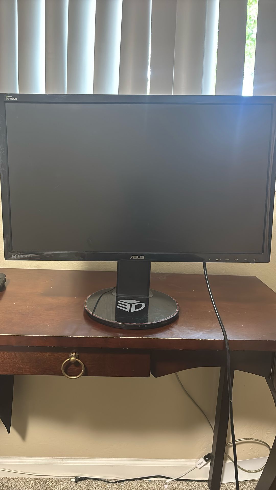 ASUS VG248QE Gaming Monitor -24" FHD (1920x1080) , 1ms, 144Hz, 3D Vision Ready