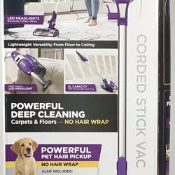 Shark Rocket Pet Pro Corded Stick Vacuum Cleaner with Self-Cleaning Brushroll ZS350 NEW