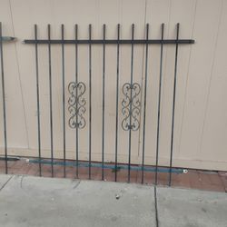 2 piece rod iron fence nice ..