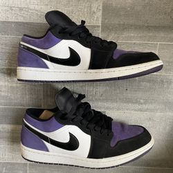 Nike Air Jordan 1 Retro Low Court Purple 553560-125 Mens Size 12