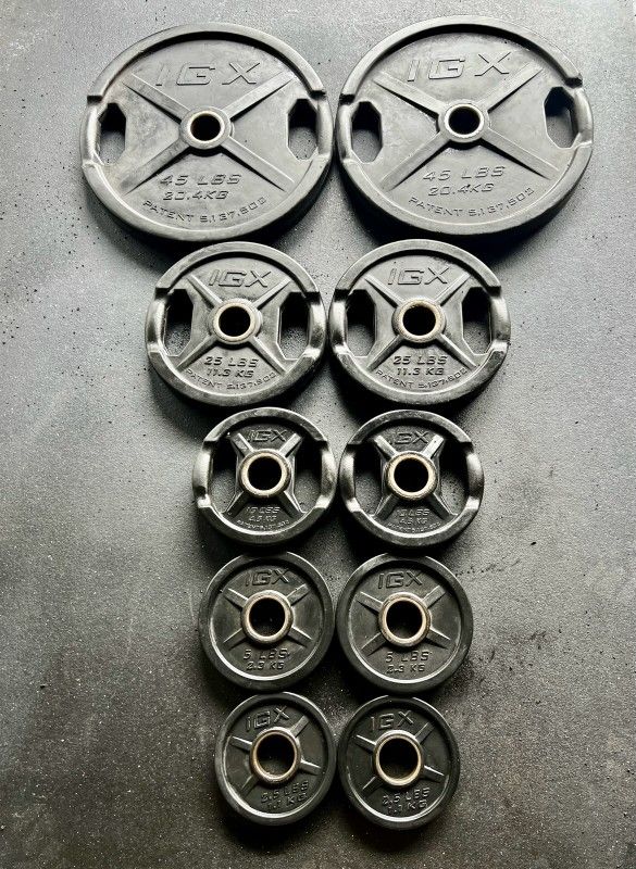 Rubber Coated Olympic Weights For Home Gym Weight Set