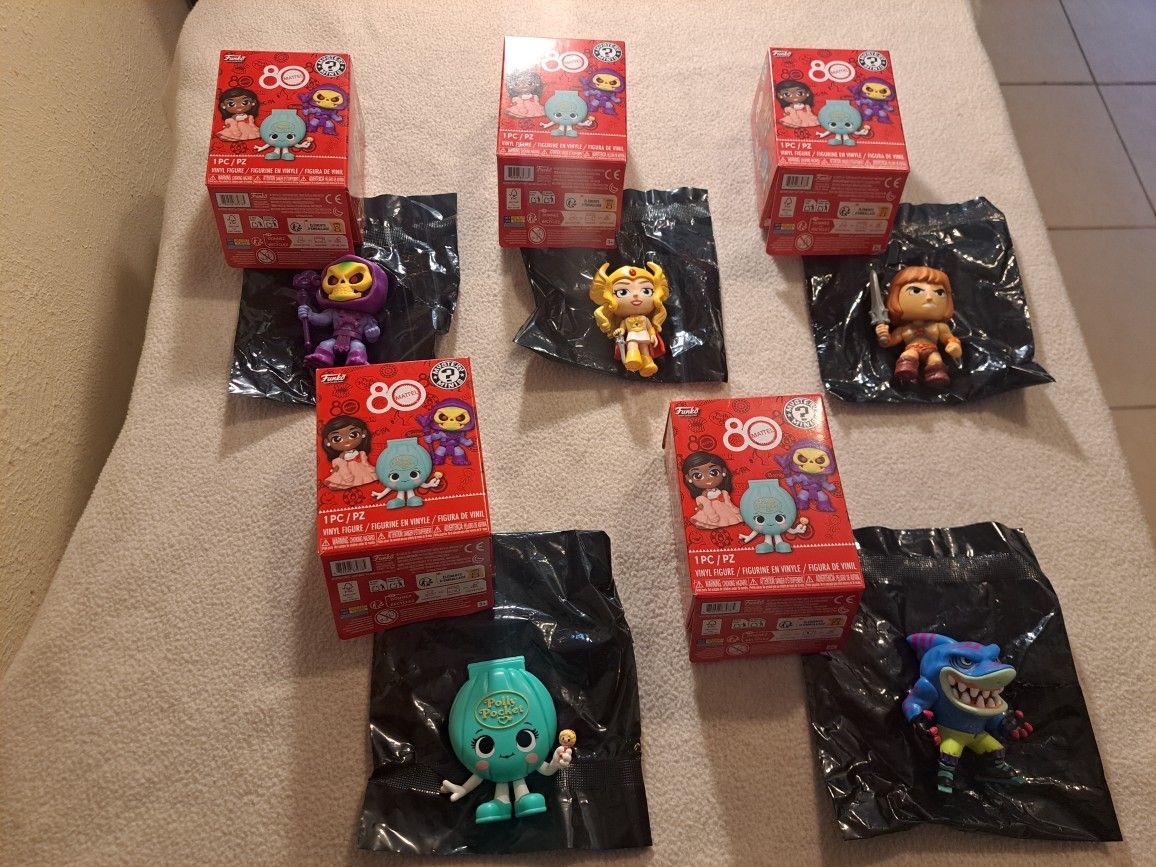 Funko Mattel Mystery Minis (5 Pack) Skeletor He Man She Ra Polly Pocket & Street Shark