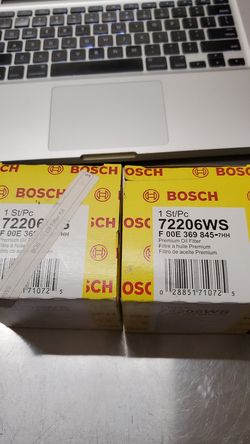 BOSCH Oil Filters for Volvo XC90 and others. Part 72206ws.
