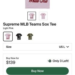 Supreme®/MLB Teams Tee (White Sox Light Pink)