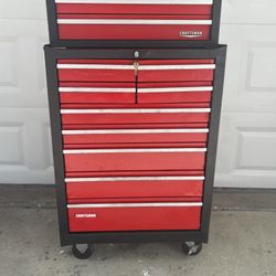 Craftsman Rolling Toolbox-11 Drawer—Restored New—Hvy Guage Steel, Locks/Keys, Side Hndl,  4” Swivel Whls