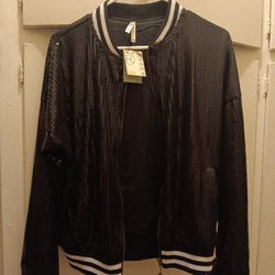 ROPER BOMBER Jacket Sequin M Size Ladies