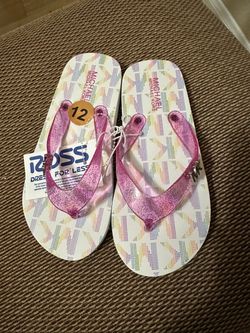Michael Kors Kids Flip Flops Size 12 Little Girls