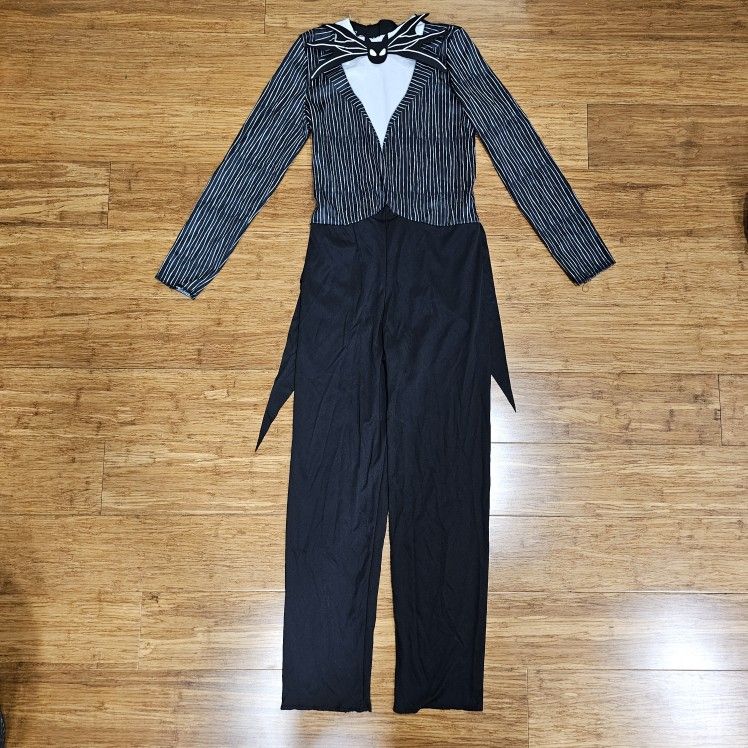 Disney Nightmare Before Christmas Jack Skellington Halloween Costume Kids 10/12 *Great Bridge*