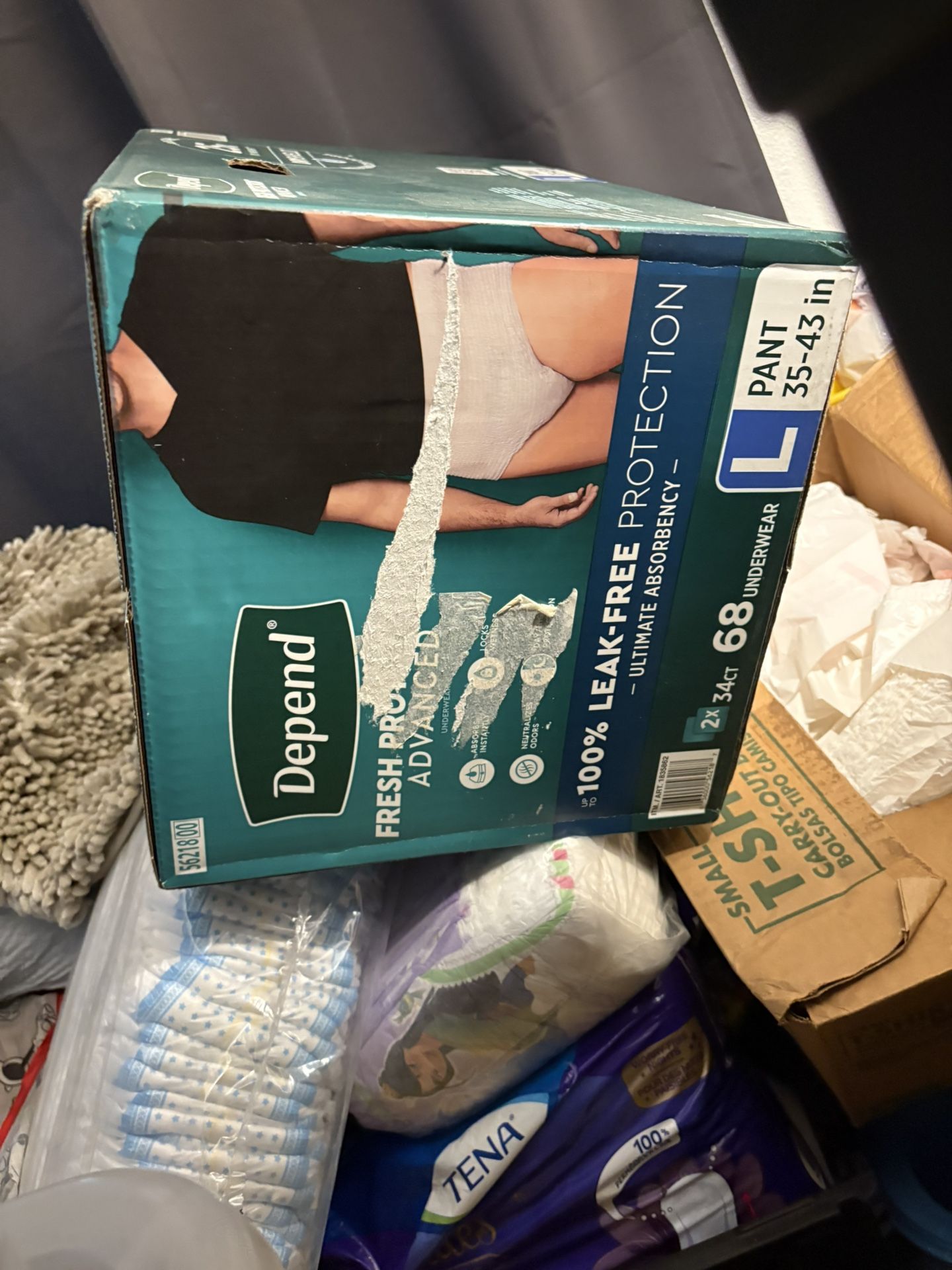 Men Depends Diapers Size L