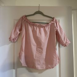 Off Shoulder Pink Top - L
