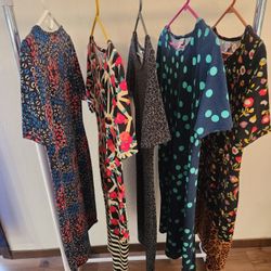 Lot of 5 Women's Lularoe TShirt Dresses Small
