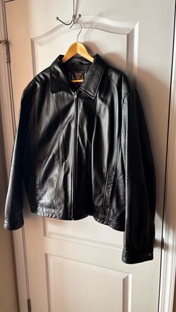 Mazzoni Men's Vintage Genuine Leather Black Jacket