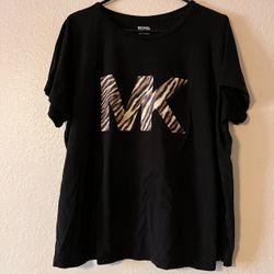 Wmns Michael Kor ‘Leopard Print’ logo shirt (2XL)