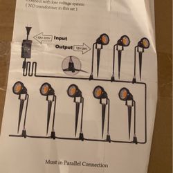 8 Pack Low Voltage Lighting.  Uplighting 