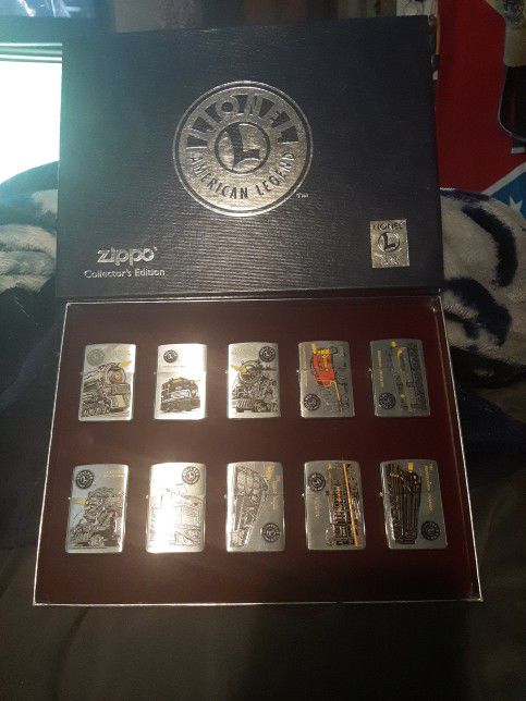 Zippo 10 Count Train Collectible Lighters.
