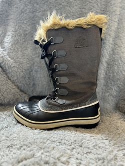 Sorel Joan of Arctic Style Boots 7.5 Faux Fur Waterproof Winter Snow Lace Up